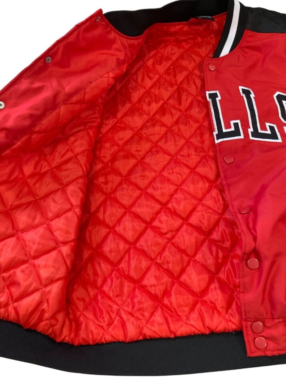 Ultra Game Mens Chicago Bulls Bomber Jacket Size L Red Layers Sporty Streetwear - Picture 6 of 13